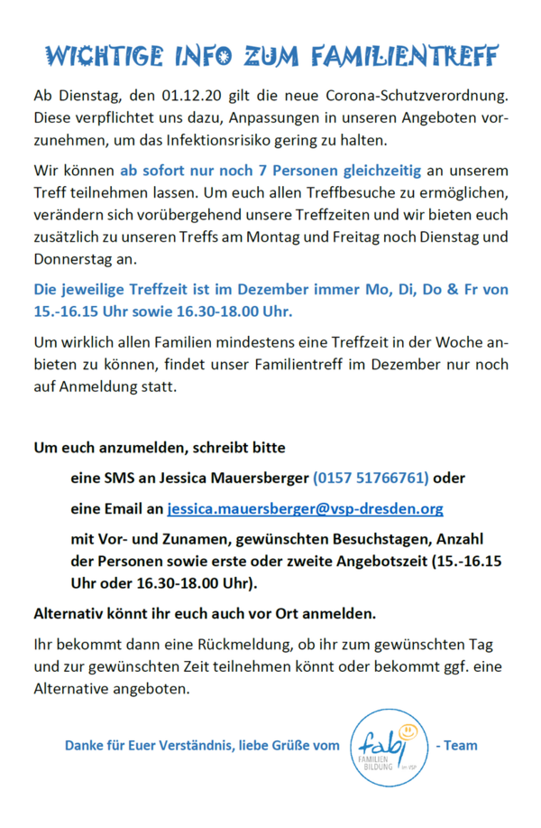 Aktueller Corona-Flyer