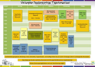 Wochenplan vom  Familienzentrum Tapetenwechsel in Dresden